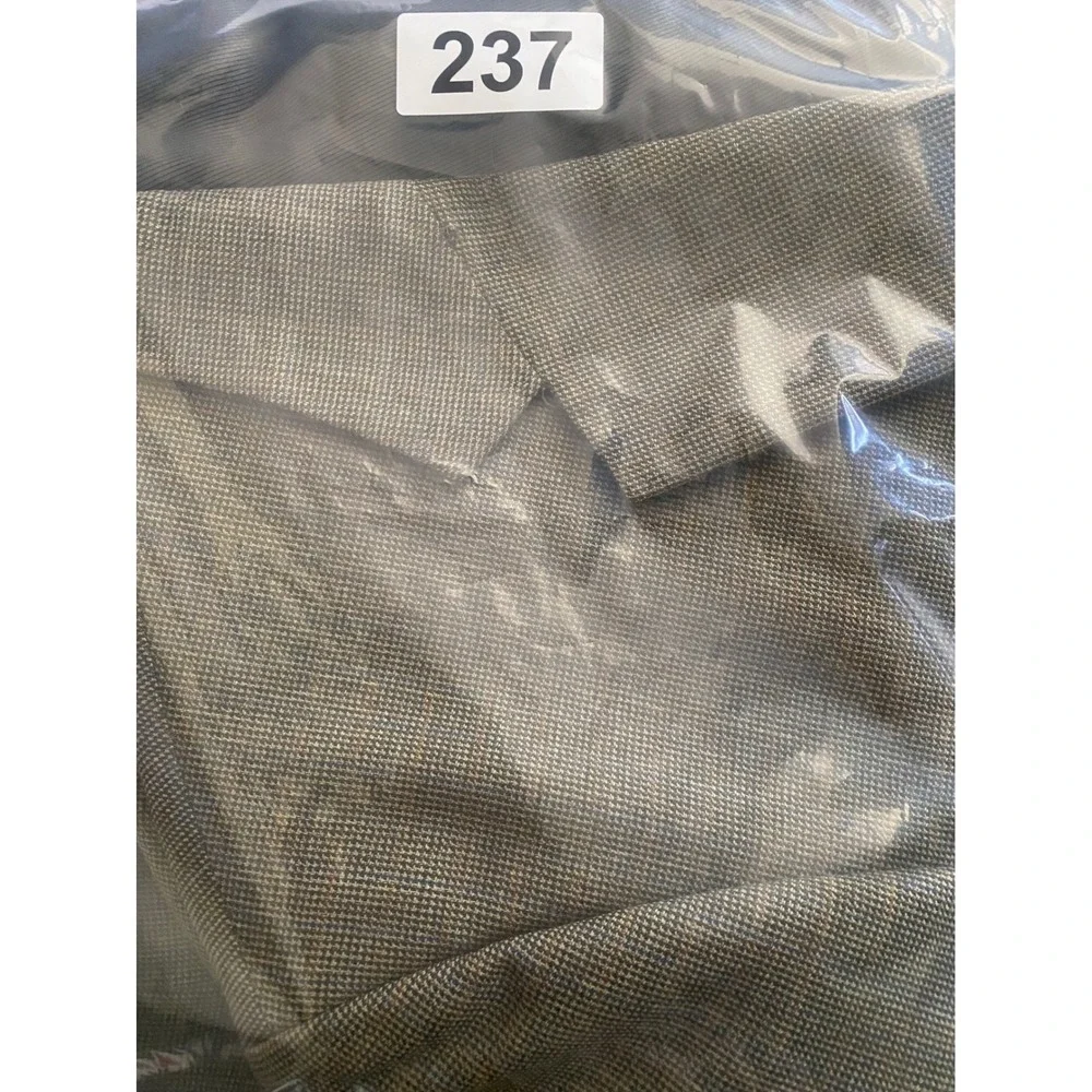 Oscar de la renta  Olive Green Micro Check Windowpane Two‎ Button Blazer.